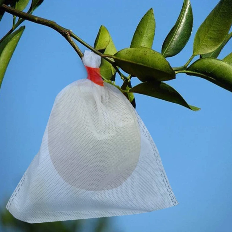 200pcs Fruit Protection Bags Reusable Netting Bag Bug Insect Bird Barrier Bag for Protecting Fruits Grape Pear