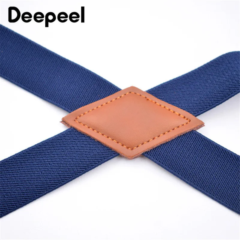 Deepeel 1 шт. 2,5*125 см эластичное полотно из полиэфира Регулируемый 2 Sanp подтяжки с пряжками унисекс X Тип костюм декоративные ремни SP061