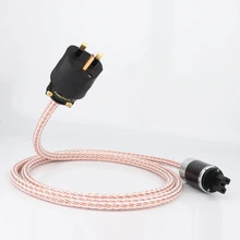 

High Quality HiFi Audio 12TC Power Cable 6N OCC Hifi UK Power Cord with Gold Plated UK Plug Mains Cord for Amp DVD Mulitimedia