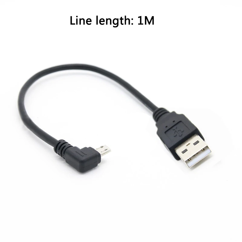 Кабель для передачи данных с разъемами USB 2 0 типа папа и Mini B 5 контактов 90 градусов
