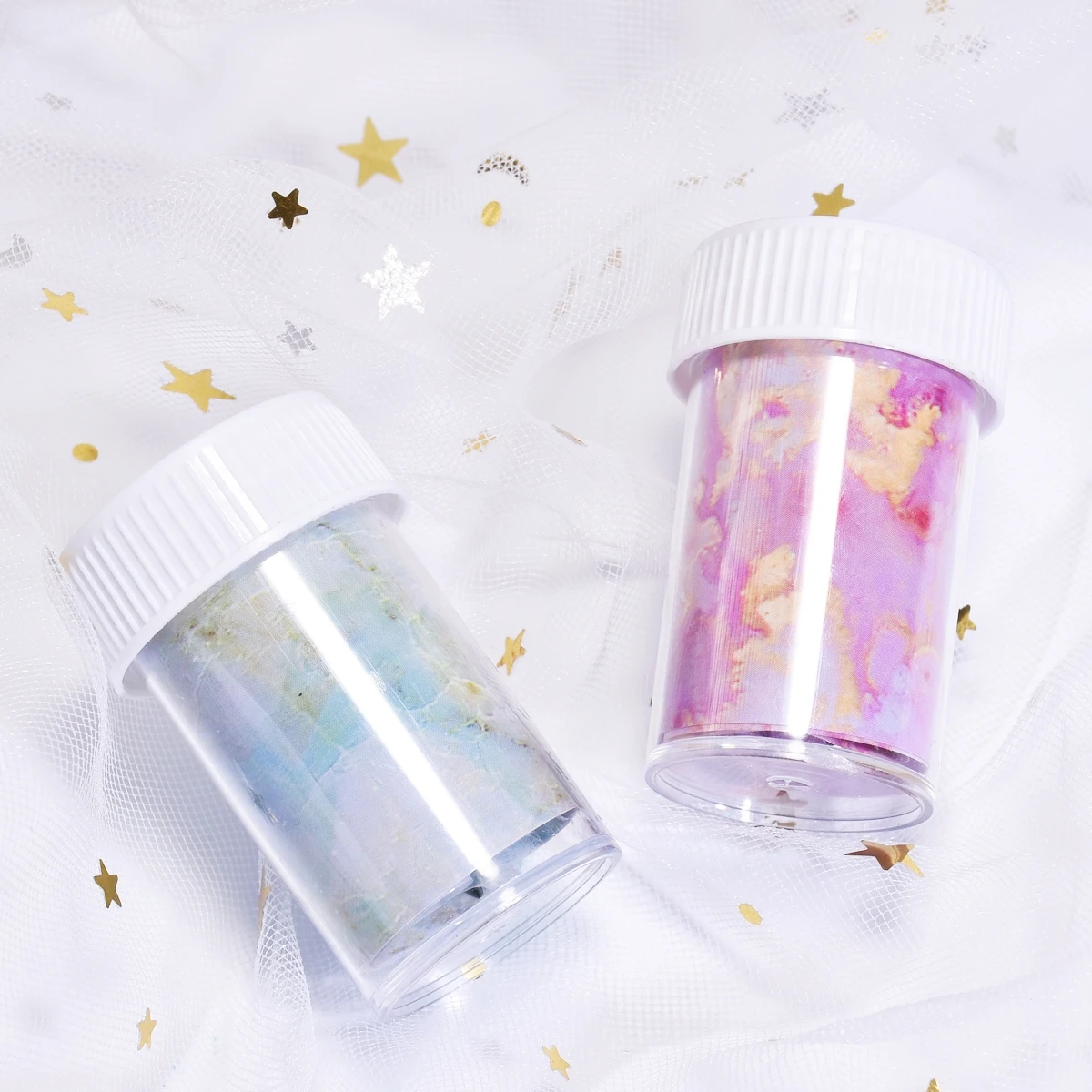 Billig 4*125cm 3D Marmor DIY Nagel Aufkleber Folie Starry Sky Bild Transfer Papier Blau Granit Marmor Glänzende Nagel kunst Aufkleber