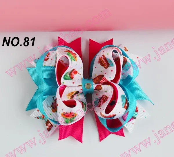 30 шт 4,5 ''двухслойные забавные, для волос банты, бутик заколки для волос Популярные Детские аксессуары для волос