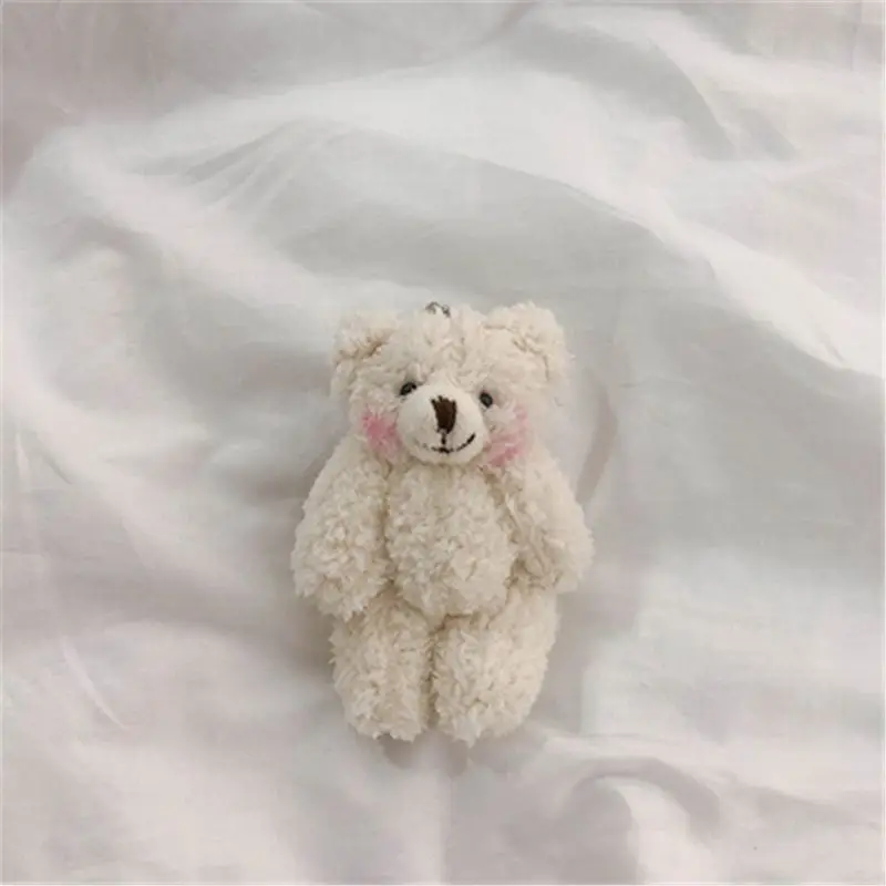 Mini Joint Bear Stuffed Plush Toys 4.5in Cute Tedy Bears Pendant Dolls Gifts Birthday Wedding Party Decor