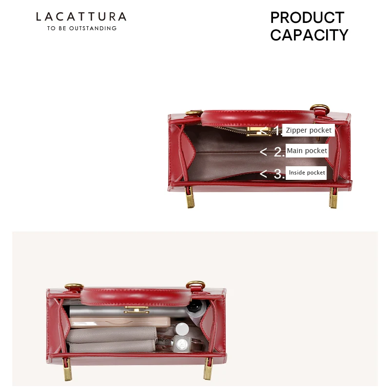 LACATTURA роскошная женская сумка дизайнерская мессенджер модная маленькая на плечо