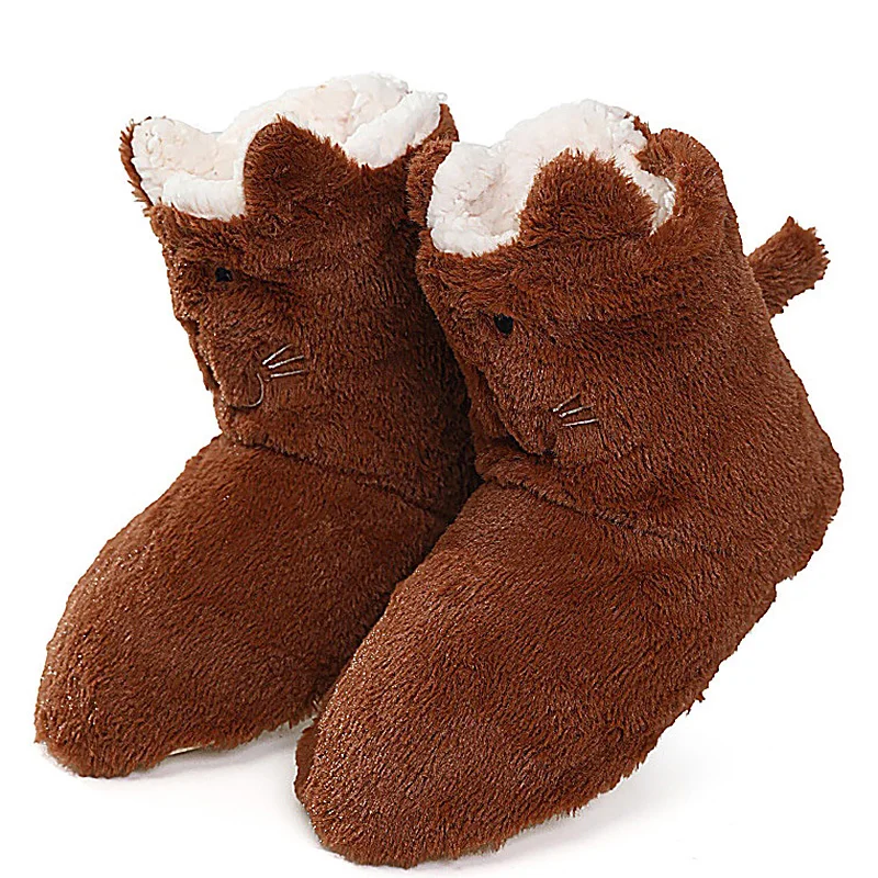 

Womens slippers Home Plush Cozy Soft Slippers Woman Lovely Cartoon Female slippers Non Slip Indoor floor Shoes