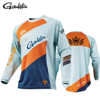 

2020 Summer New Gamakatsu Long Sleeve Fishing Shirt Quick Dry Fishing Clothing Anti-UV Sunscreen Fishing Clothes rf643