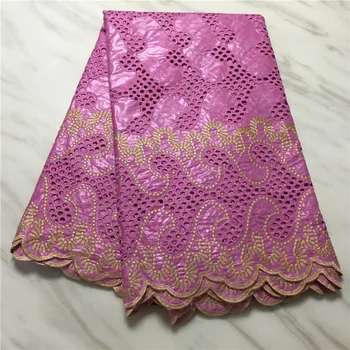 

African Nigerian Bazin Riche Getzner Lace Fabric 2020 High Quality French Cotton Net Lace Fabrics With Diamond 5Yards/Lot