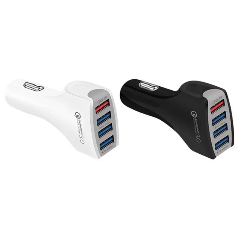 4 порта USB Автомобильное зарядное устройство Быстрая зарядка 3,0 Автомобильное зарядное устройство для устройств Apple Android