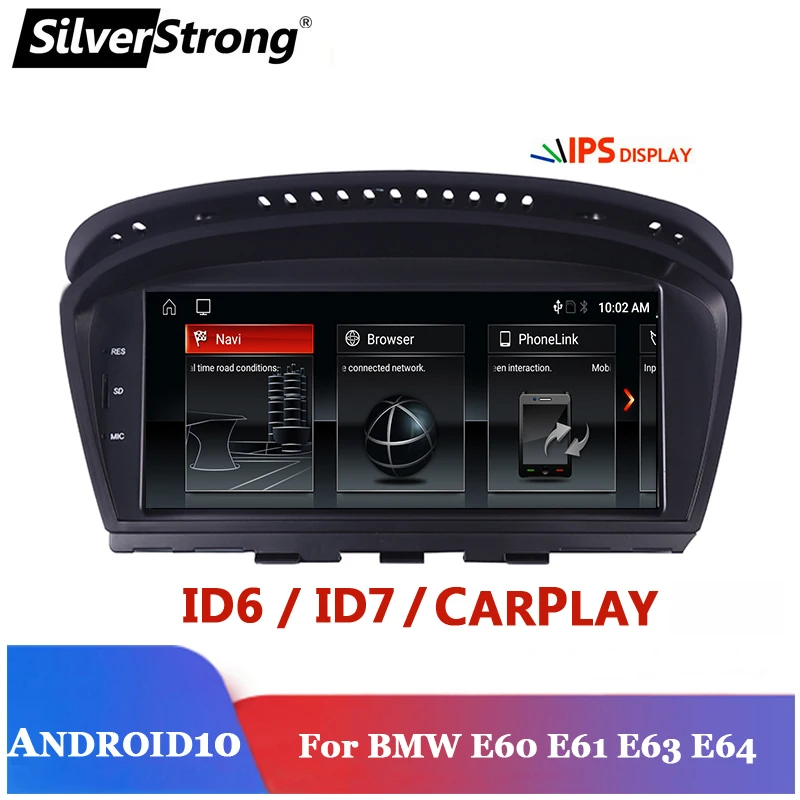 720P поддержка AHD Android 10 CarPlay для BMW E60 E90 318 320 525 530 мультимедийный экран опция TPMS DVR|Автомобильные радиоприемники|