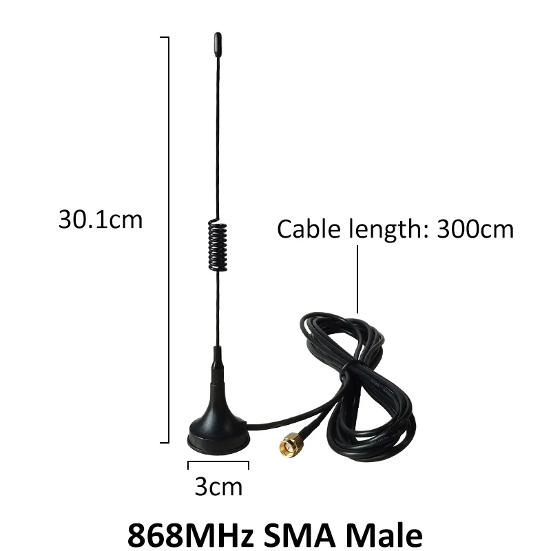 868 МГц 900-1800 МГц GSM антенна 3g 5dbi SMA Male с кабелем 300 см 868 МГц 915 МГц antena присоска антенна База Магнитные антенны