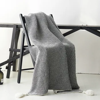 

Aggcual plaid knitted throw blanket Acrylic Office Lunch Break Air Conditioning Blanket for beds sofa cover Bedspread shawl XT44