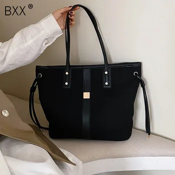 

[BXX] Wool Shoulder Bags For Women 2020 Spring Fashion High Capacity Handbags Travel Luxury Hand Bag Female Shoulder Bag HK788