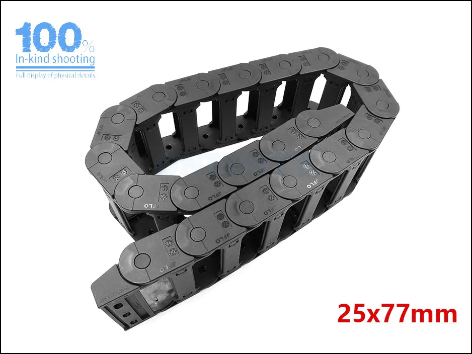 JFLO 1Meter 25x25 25x38 25x50 25x57 25x77mm Wire Carrier cable Drag chain Bridge type open of both side Towline Free shipping 26