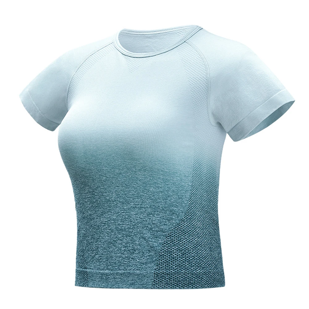 SFIT высокие эластичные топы для йоги с коротким рукавом Модные женские сексуальные спортивные рубашки обтягивающие фитнес тренировки Спортивная одежда для спортзала бег - Цвет: 01