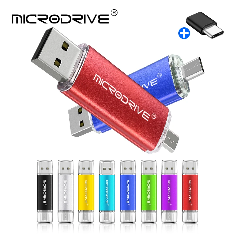 OTG USB флеш-накопитель 3 в 1 64 Гб 128 ГБ 16 32 флешка usb 2 0 для смартфонов Флэшка Micro разные