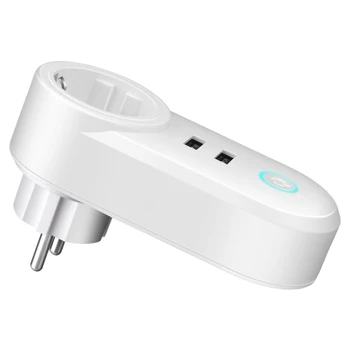 

Smart Socket with 2 USB WiFi Phone Switch Timing for Amazon Echo / Alexa, Google Google Home, IFTTT(EU Plug)