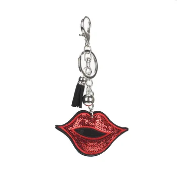 

2019 Mouth Red Lips Key Fashion Bag Charm Handbag Car Key Women Bag Charm Cherry Ice Cream Pendant bag accessories BA01