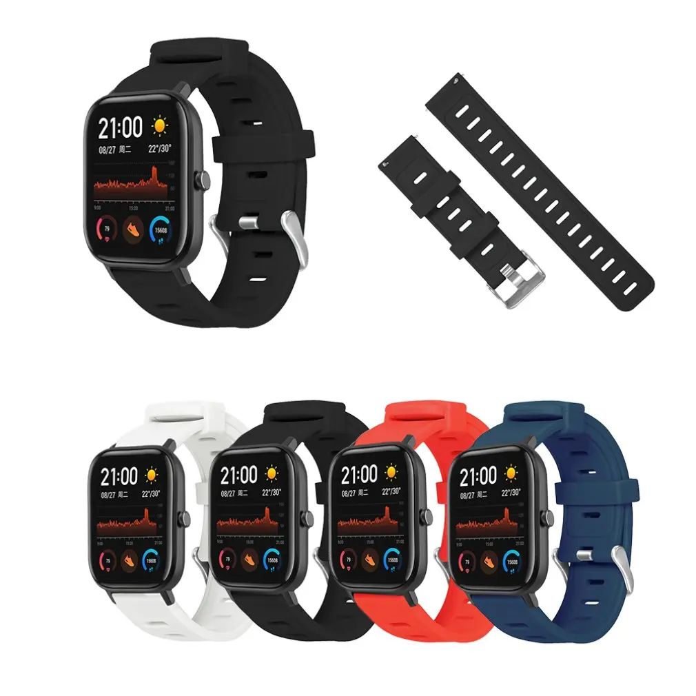 Мягкий силиконовый ремешок для часов M3/4 Huami Amazfit Gts сменный резиновый умных |