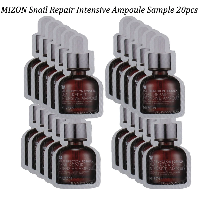 MIZON Snail Repair Intensive Ampoule Sample 20pcs Anti-Wrinkle Stock Solution Serum Minimize Pores Anti-Aging Korea Cosmetics williams robbie intensive car 1 cd