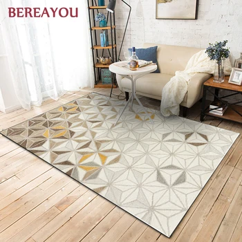 

Geometric Plush Nordic Rug and Carpets for Living Room Bedroom Floor Climbing Child Kid Baby Play Mat Bathroom Door Mat alfombra