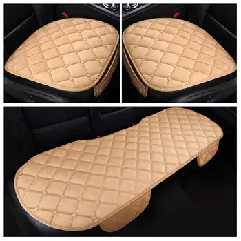

3PCS/Set Plush Car Cushion Seat Cover Non-slip Breathable Short Plush Warm Pad Winter Automobiles Cushion Car Seat Protector