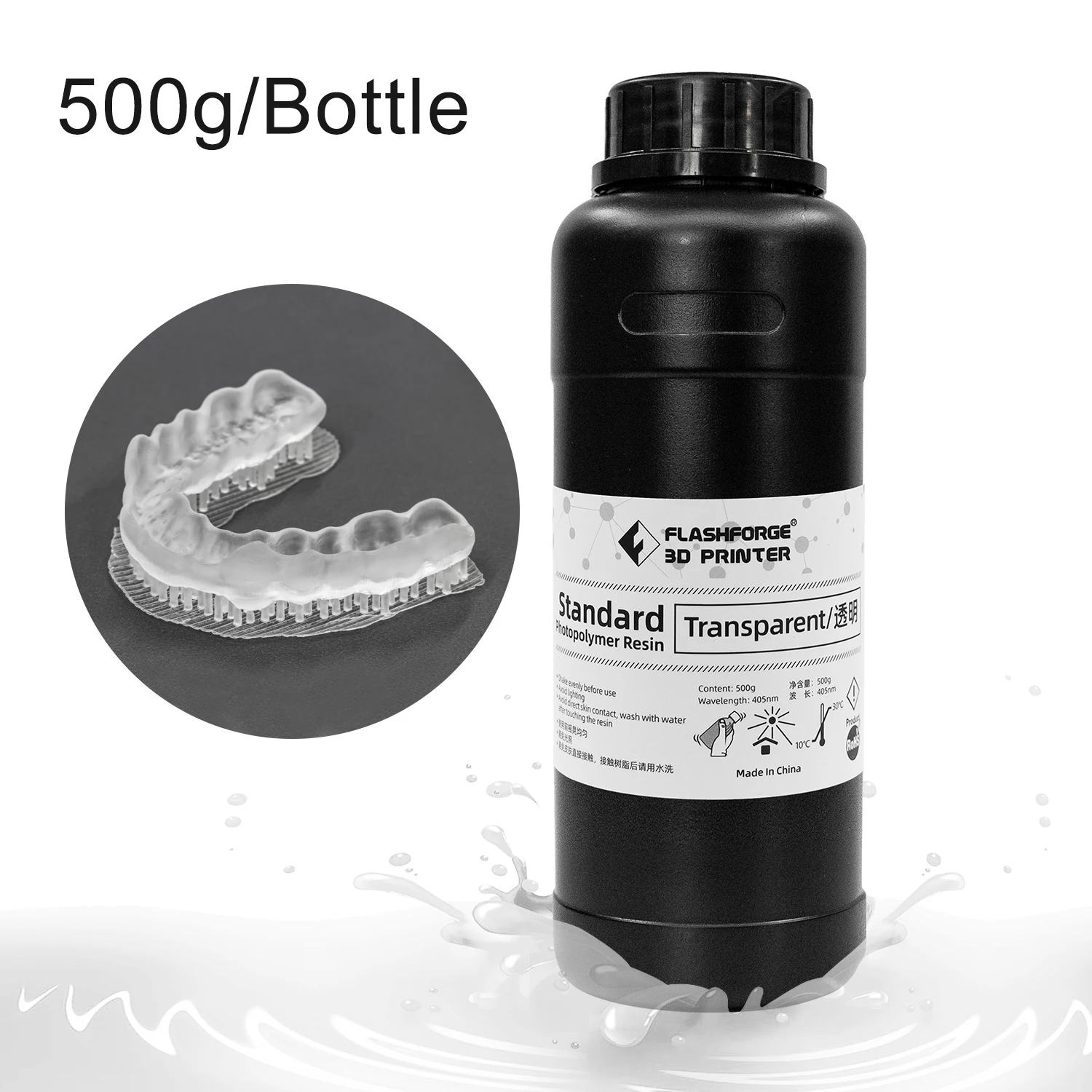 petg transparent Flashforge 1KG Liquid Photopolymer Resin 405nm UV Resin For SLA LCD 3D Printer Printing Material For Proxima Foto Series 3d printing plastic 3D Printing Materials