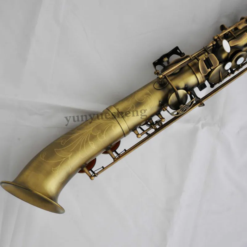 Профессиональный ИБ прямой альт саксофон античная латунь Saxello Sax кожаный чехол