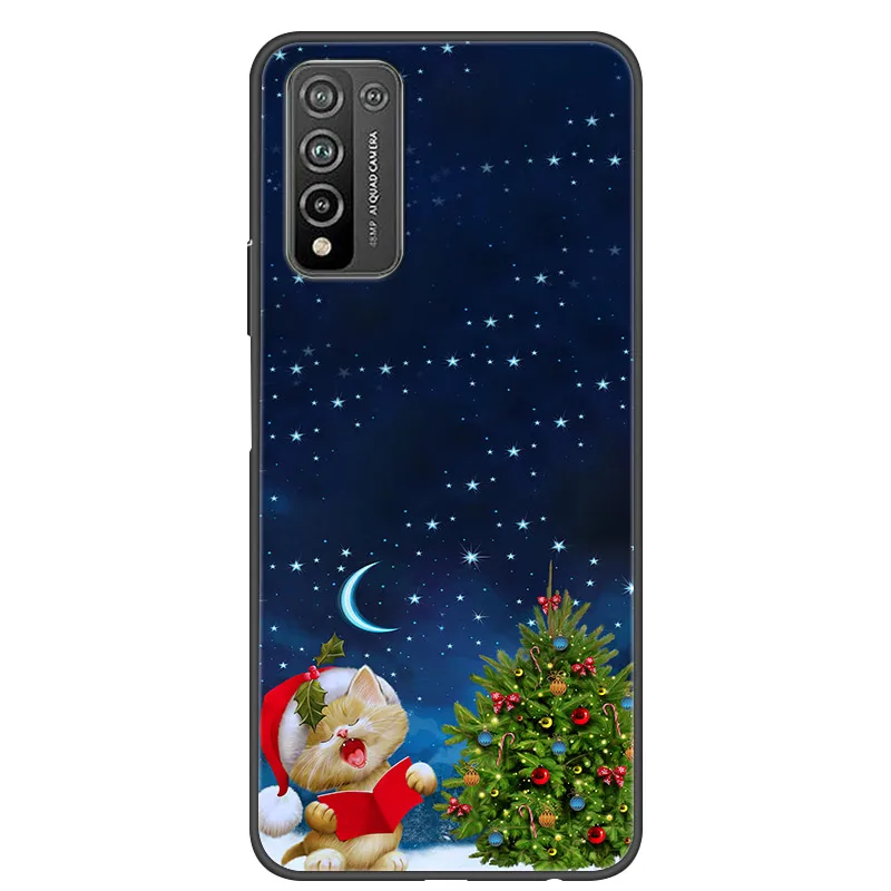 Cho POCO M3 Ốp Lưng Dễ Thương Silicon Giáng Sinh Ốp Điện Thoại Dành Cho Xiaomi Poco M3 M 3 Mềm TPU Bao POCO x3 NFC Coque Quà Tặng Năm Mới 