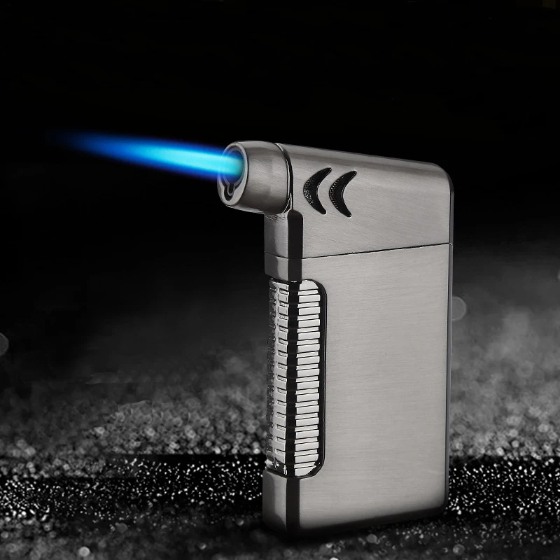 

New Metal Spray Gun Jet Pipe Lighter Ultra Thin Torch Turbo Butane Gas Elbow Lighter Inflated Windproof Cigarette Cigar Lighter
