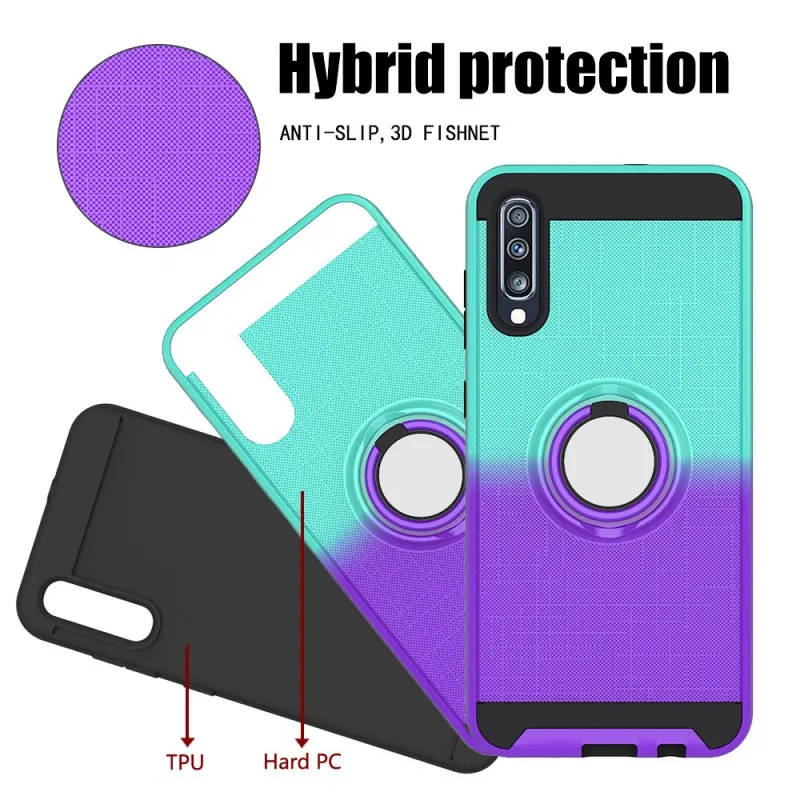 Чехол для samsung Galaxy A70 A50 A50S A30S противоударный силиконовый чехол подставка с магнитным кольцом Крышка для samsung Galaxy A50 A750 A20 A30 чехол