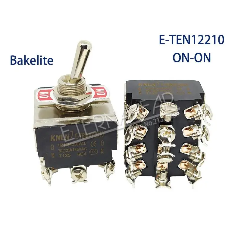 12 мм E-TEN1122 высокого качества Высокое качество Серебряный контакт SPST 16A 250V AC ВКЛ-ВЫКЛ-на 3Pin сбросить Рокер Переключить ползунковый Переключатель Водонепроницаемый - Цвет: T-TEN(A)12210