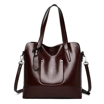 

Fashion Genuine Leather Women Shoulder Bags Waterproof Large Capacity Casual Female Travel Messenger Bag Vintage Handbag