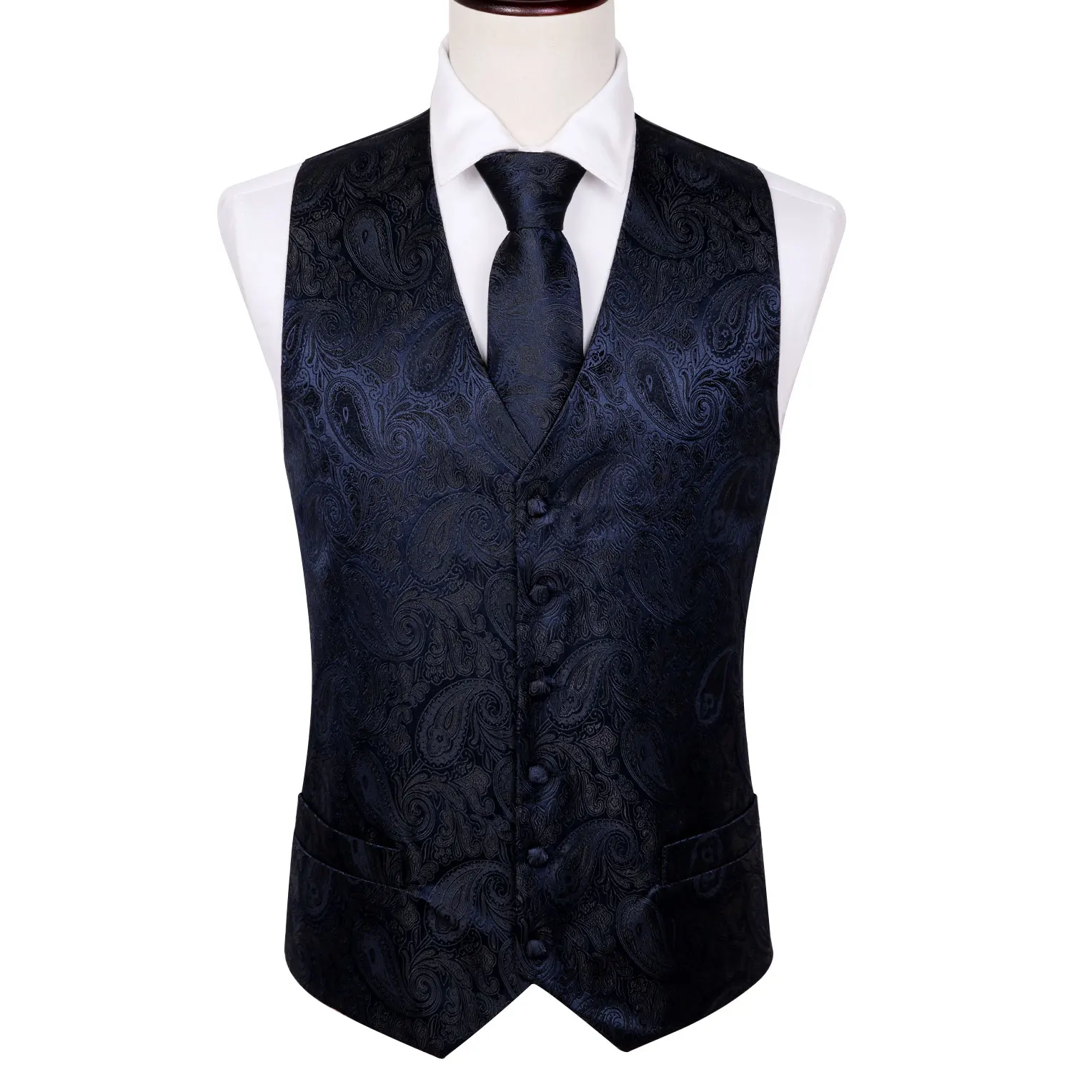 4PC Mens Extra Silk Vest Party Wedding Purple Paisley Solid Floral Waistcoat Vest Pocket Square Tie Suit Set Barry.Wang BM-2016 4PC Mens Extra Silk Vest Party Wedding Purple Paisley Solid Floral Waistcoat Vest Pocket Square Tie Suit Set Barry.Wang BM-2016