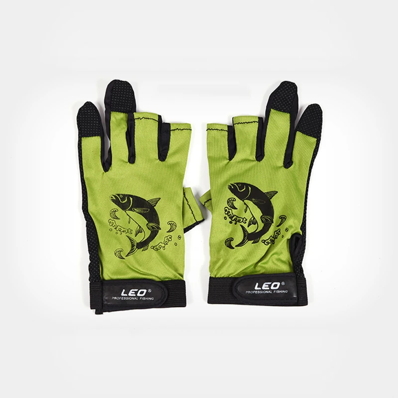 1 пара мужских рыболовных перчаток, противоскользящие защитные перчатки для рыбалки, спортивные перчатки с тремя пальцами, противоскользящие рыболовные перчатки - Цвет: D section