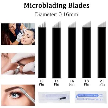 

0.16mm tattoo Microblading needle 3D eyebrow Embroidery disposable Flex Curved Blades for Permanent Make Up Manual Eyebrow Pen