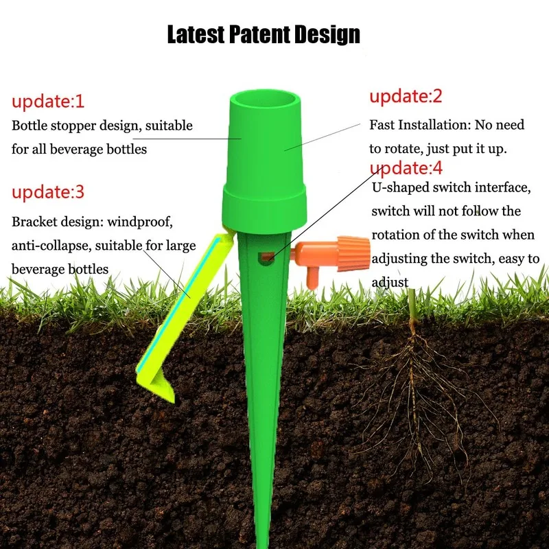 

4PCS/SET Automatically Adjustable Flow Watering System Switch Control Valve Lazy Garden Watering Dripper Drip Irrigation