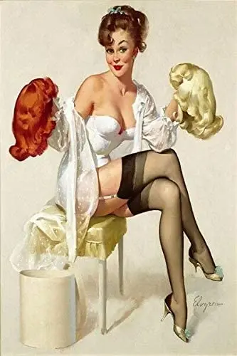 home decoration christmas halloween pumpkin tin sign vintage plate poster pin up art painting metal signs decor for bar kitchen Vintage Metal Tin Sign Pin Up Girl Three Color Wigs Home Bar Restaurant Kitchen Wall Decor Signs 12x8inch