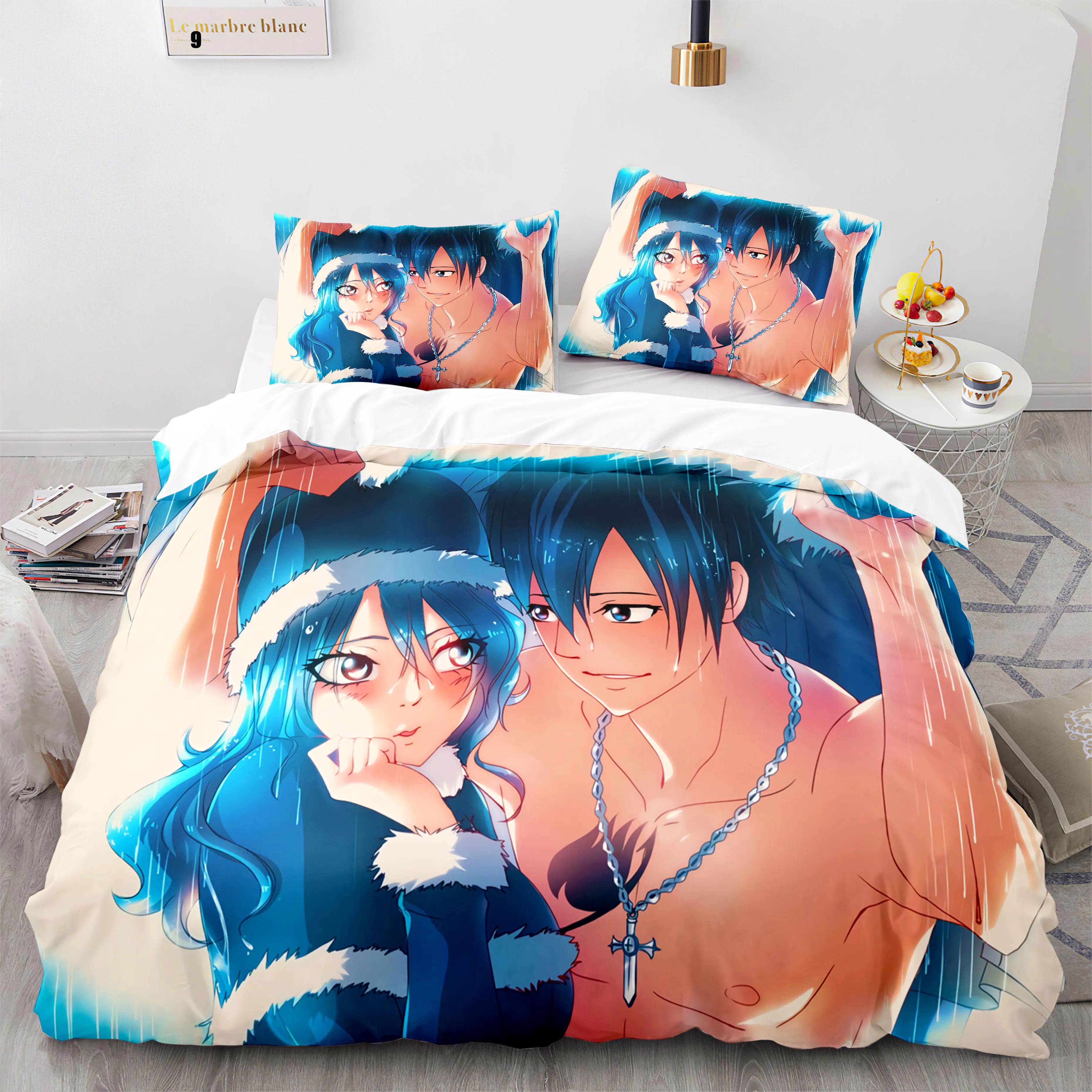 

Fairy Tail Bedding Set Single Twin Full Queen King Size Fairy Tail Bed Set Children's Kid Bedroom Duvetcover Sets 3D Print 010