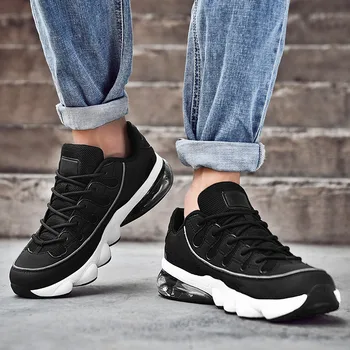 

Men Sneakers Casual Man Shoes Breathable Mens Trainers Super Light Sole Chaussure New full palm air cushion plus size tide shoes