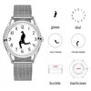 FEB 30TH Walking Men Design Creative Designed Men Unisex Watch 3ATM  Water resistant Stainless Steel Band 2