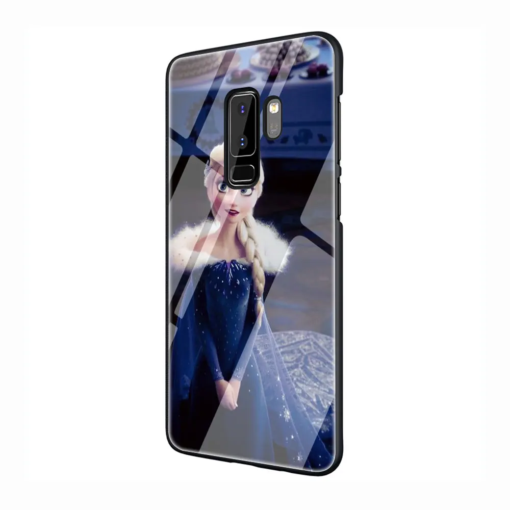 G11 EWAU Снежная Королева Эльза закаленное Стекло Телефон чехол для Galaxy S7 edge S8 9 10 Plus, Note 8, 9, 10, A10 20 30 40 50 60 70 - Цвет: G11