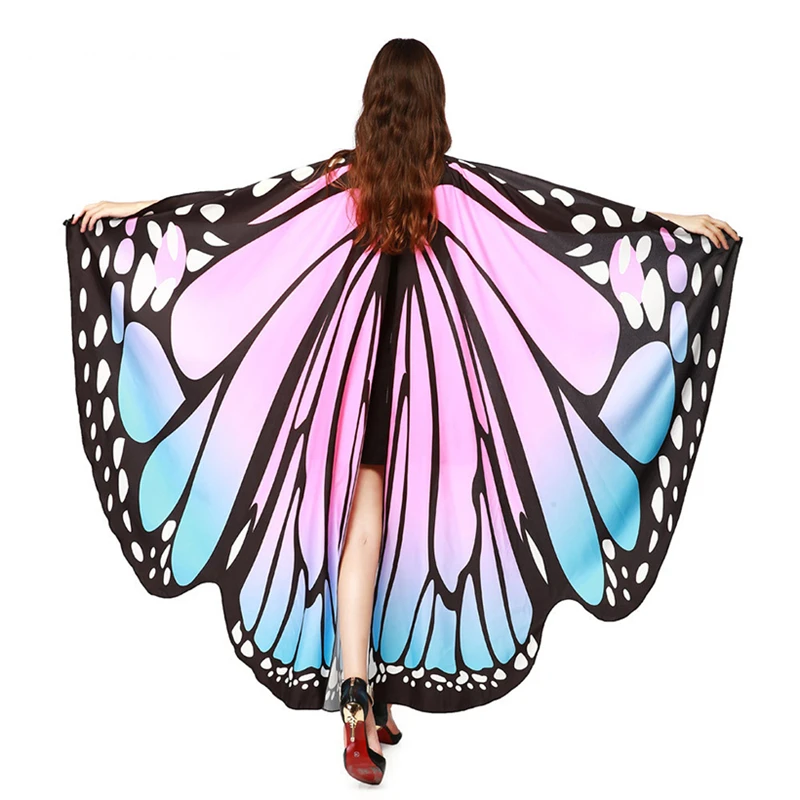 Красочные большие крылья бабочки Хэллоуин танец живота Косплей сексуальные женские крылья музыка фестиваль модные летние аксессуары Новинка
