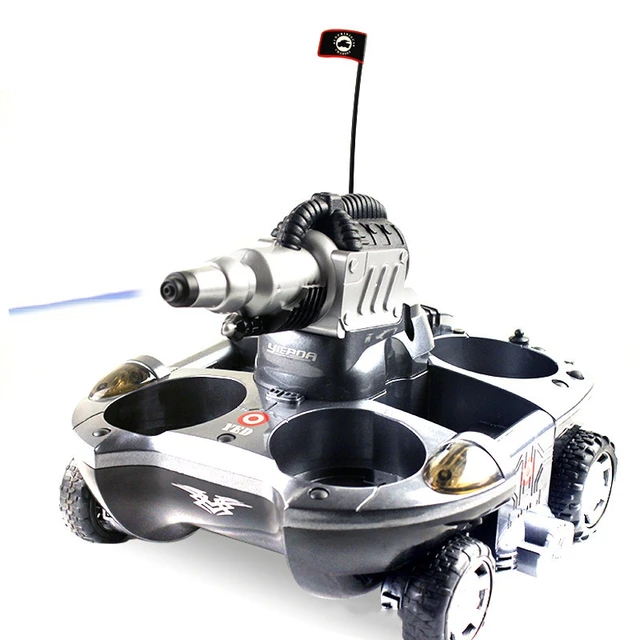 3-in-1 Amphibious RC Tank Launching Water Bombs Double Propellers Waterproof Electric Children's Remote Control Stunt Tank Toy 5