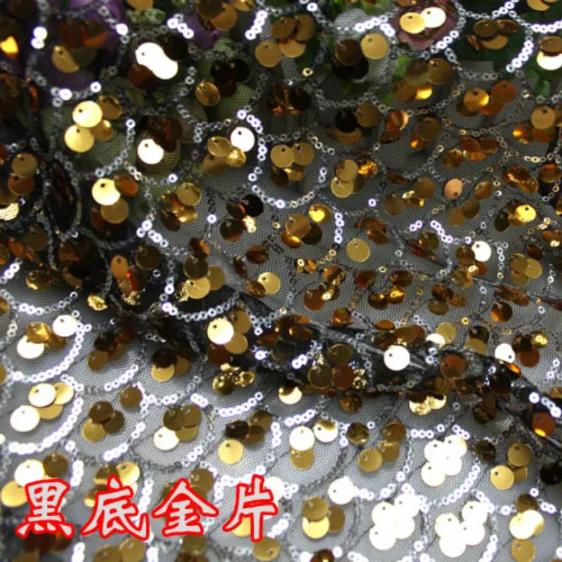 Glam Shiny Sequin Wedding Decoration Fabric Bling Cosplay Dancing Dress fabric | Дом и сад
