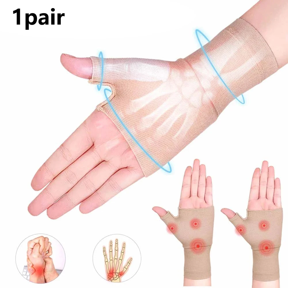 

2pcs Compression Wrist Thumb Band Belt Carpal Tunnel Hands Wrist Support Brace Strap Sleeve Golf Tenosynovitis Arthritis Gloves