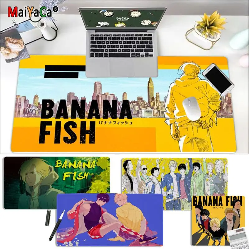 

MaiYaCa My Favorite Banana Fish Anime DIY Design Pattern Game mousepad Free Shipping Large Mouse Pad Keyboards Mat