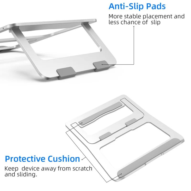 Top Portable Laptop Stand Foldable Notebook Holder Aluminum Alloy Computer Cooling Bracket For Macbook Dell Lenovo Acer ASUS