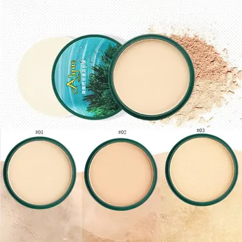 

3 Color Seaweed Face Powder Oil-control Pressed Setting Powder Makeup Concealer Brighten Moisture Whitening Foundation Powder