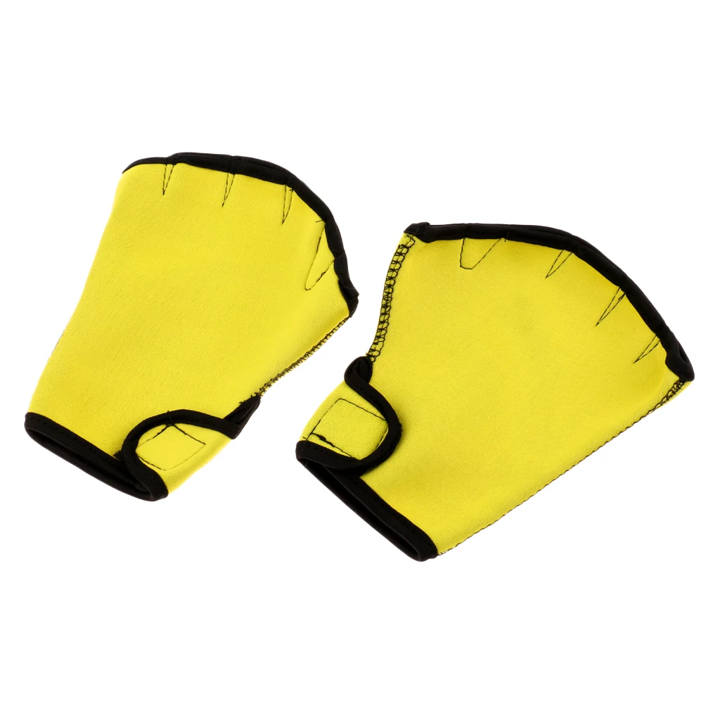 1 Pair Neoprene Aquatic Fitness Water Resistance Gloves Swimming Swim Training Paddles for Women Men Children