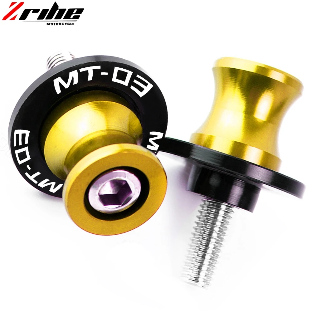 Мотоцикл 6 мм поворотный рычаг Катушки ползунки для yamaha MT-03 MT03 MT 03 MT09 на весь год велосипед алюминиевый маятник катушка ползунки MT-03